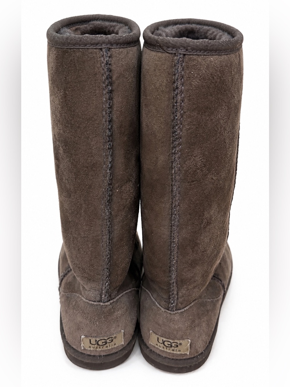 UGG Tall Shearling-Lined Boots in Dark Brown